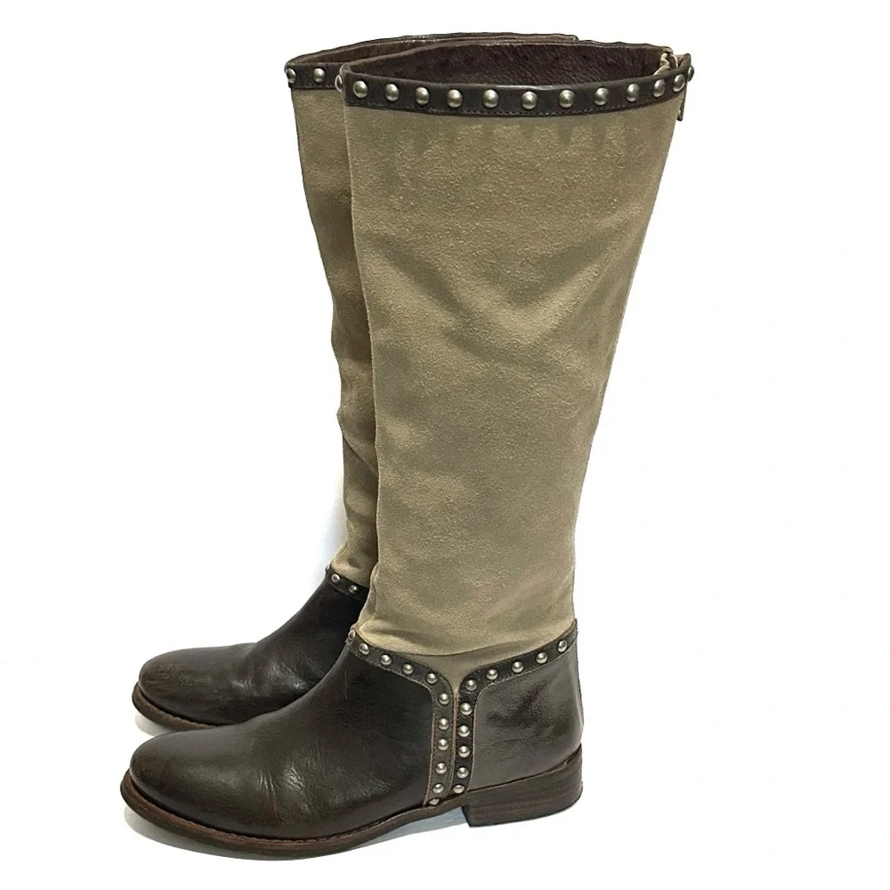 Matisse Conquest studded  Knee-High Boots - Brown and Tan size 9